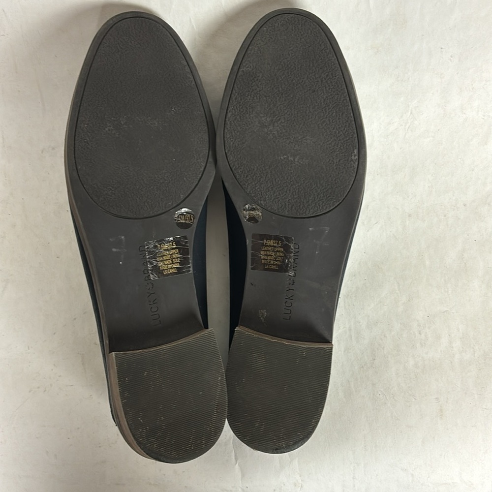 Lucky Brand Womens Cahill Flats Loafers Slip On Black Leather - Picture 9 of 15